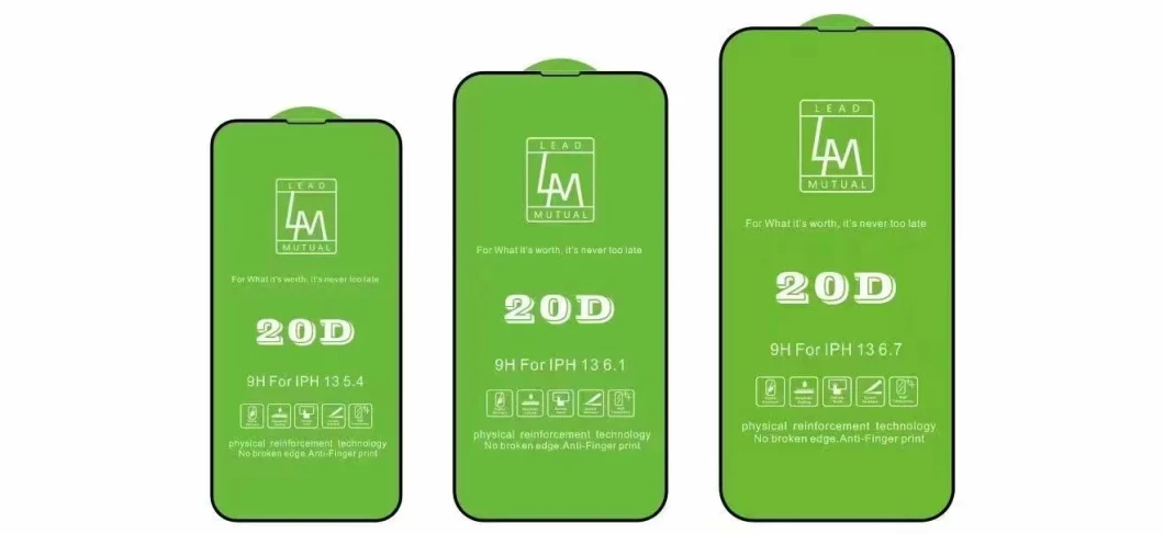 Wholesale Factory Price High Quality Anti Shock Screen Protector 20d Tempered Glass Film for iPhone 13 11 12 PRO Max 6 7 8 Plus X Mobile Phone Accessories